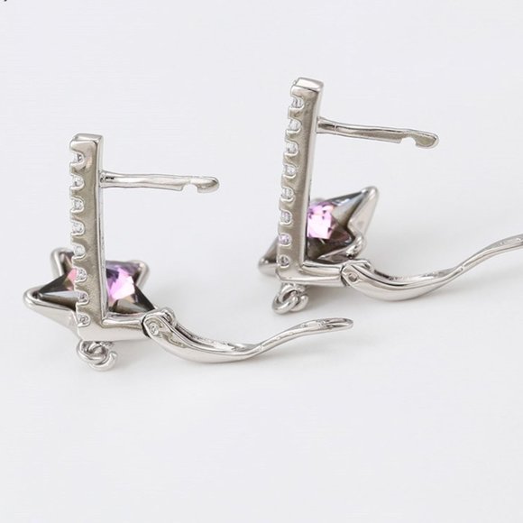 Star Swarovski Drop Earrings - Picture 4 of 13